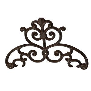 Brown Heavy Cast Iron Heavy Duty Wall Mount Decor Design Accent